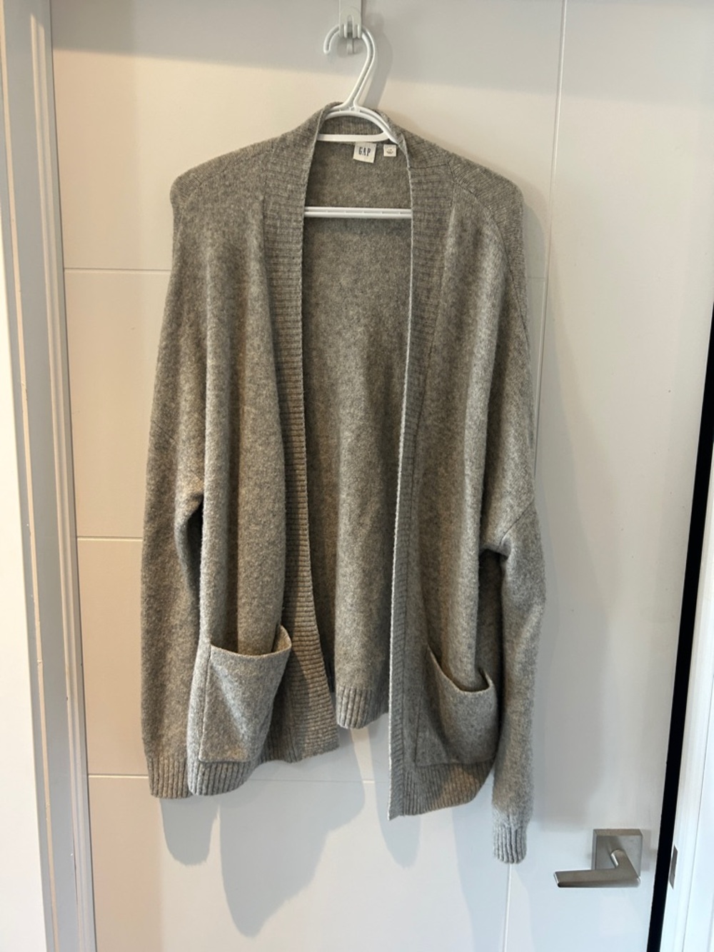 GAP Open-Front Light Gray Women's Cardigan